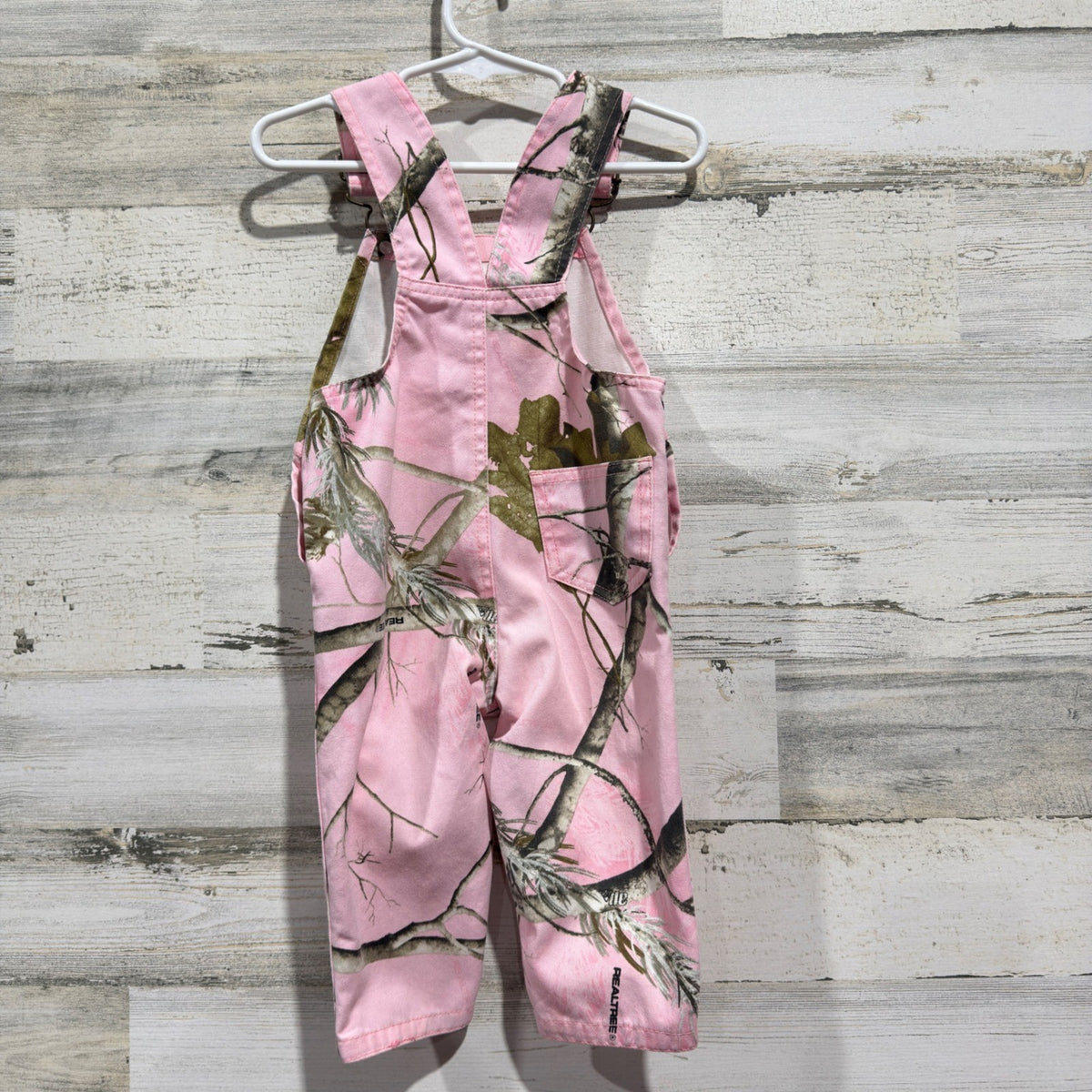 Bass Pro Shops Overalls Girls 12M Pink Realtree Camo Outdoors *Flawed3