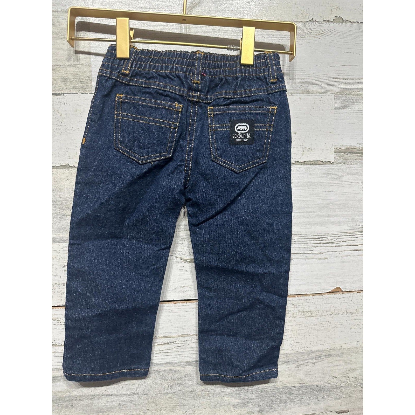 Ecko Unltd Jeans Boys 24M Dark Wash Straight Leg Streetwear EUC1