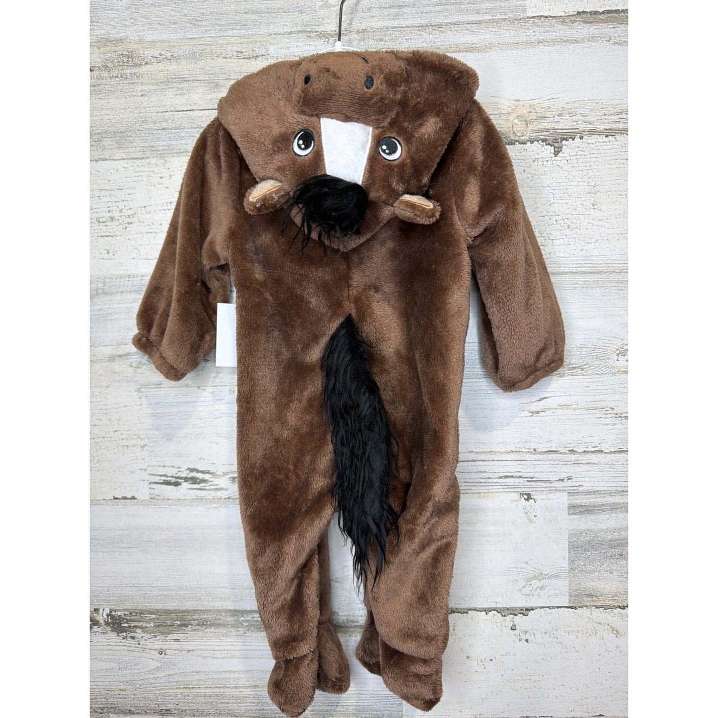 Starters Horse Costume Baby 3 Months Brown Plush Bandana Western NWT2