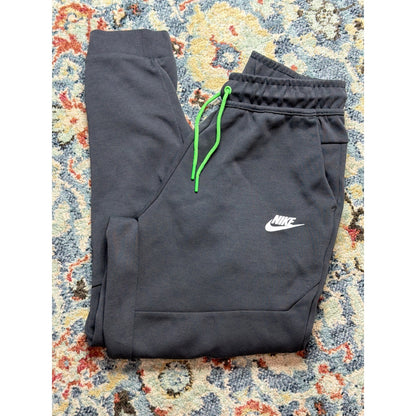 Nike Tech Fleece Joggers Boys XL Grey Neon Green Sweatpants EUC0