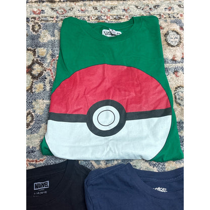 Pokémon Marvel Star Wars Kids Youth Large 10/12 Graphic Tee Bundle2