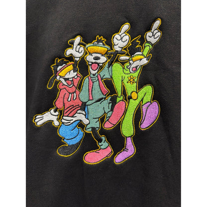 Powerline Goofy Sweatshirt Women Oversized Medium Black Disneycore EUC1