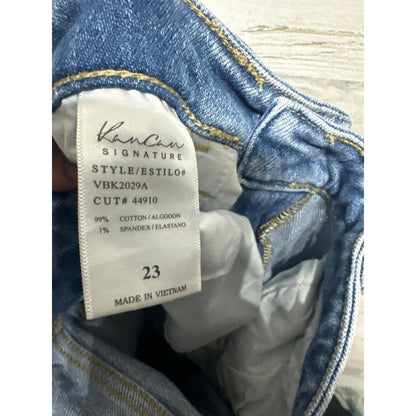 Kancan Relaxed Jeans Girls 23 Blue Distressed Mid Rise Signature VBK2029A EUC3