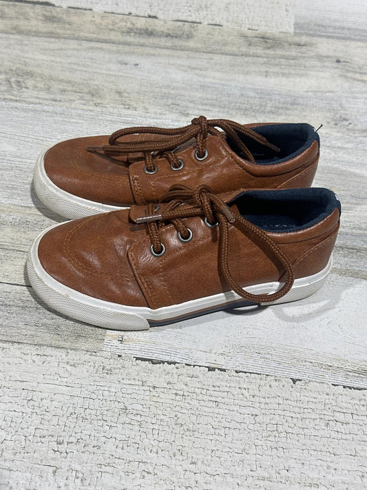 US Sports Sneakers Boys 10 Toddler Brown Faux Leather Lace Up0