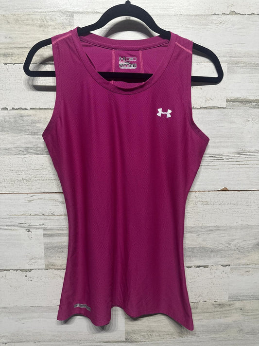 Under Armour Tank Top Women's Medium Magenta HeatGear Fitted Racerback EUC0