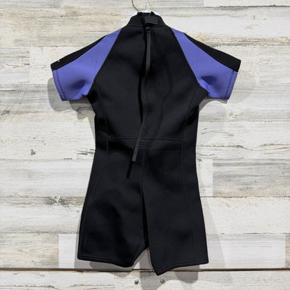 NeoSport Wetsuit Kids Size 8 Black Purple Shorty Spring Suit Surfing EUC3