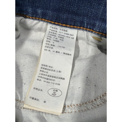 Abercrombie & Fitch Denim Shorts Womens 8 Blue Distressed Raw Hem EUC4