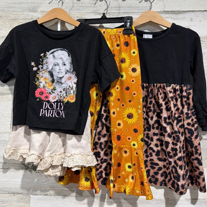 Dolly Parton NEXT Dash of Glitter Girls 4 Bundle Leopard Country Floral0