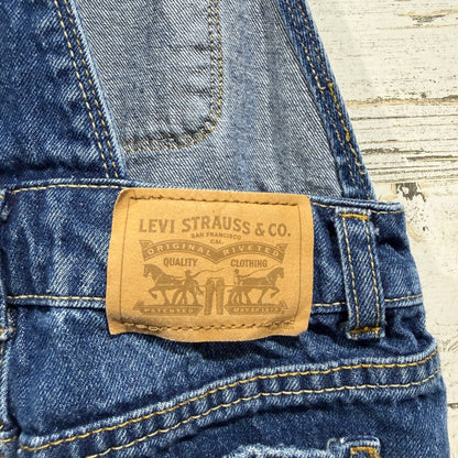 Levi's Shortall Denim Overalls Girls 6 Blue 100% Cotton Classic5