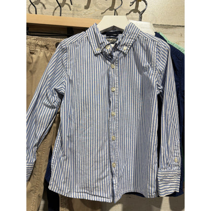 Carter's Oshkosh Dress Up Bundle Boys 4T Blue Khaki Button Down Chino Preppy EUC2