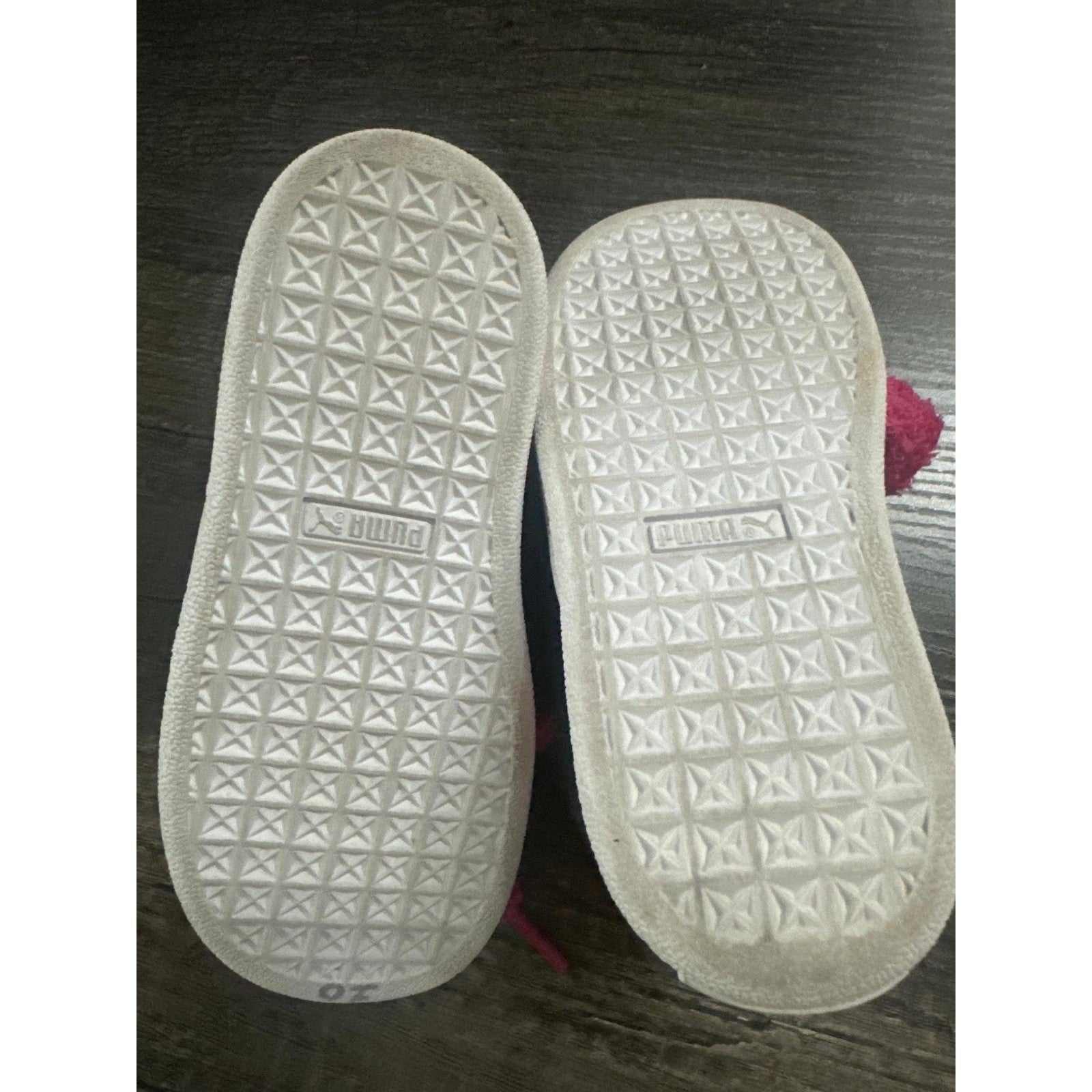 Puma Basket Sneakers Girls Size 8 Toddler White Pink Fluffy Unicorn Shoes8