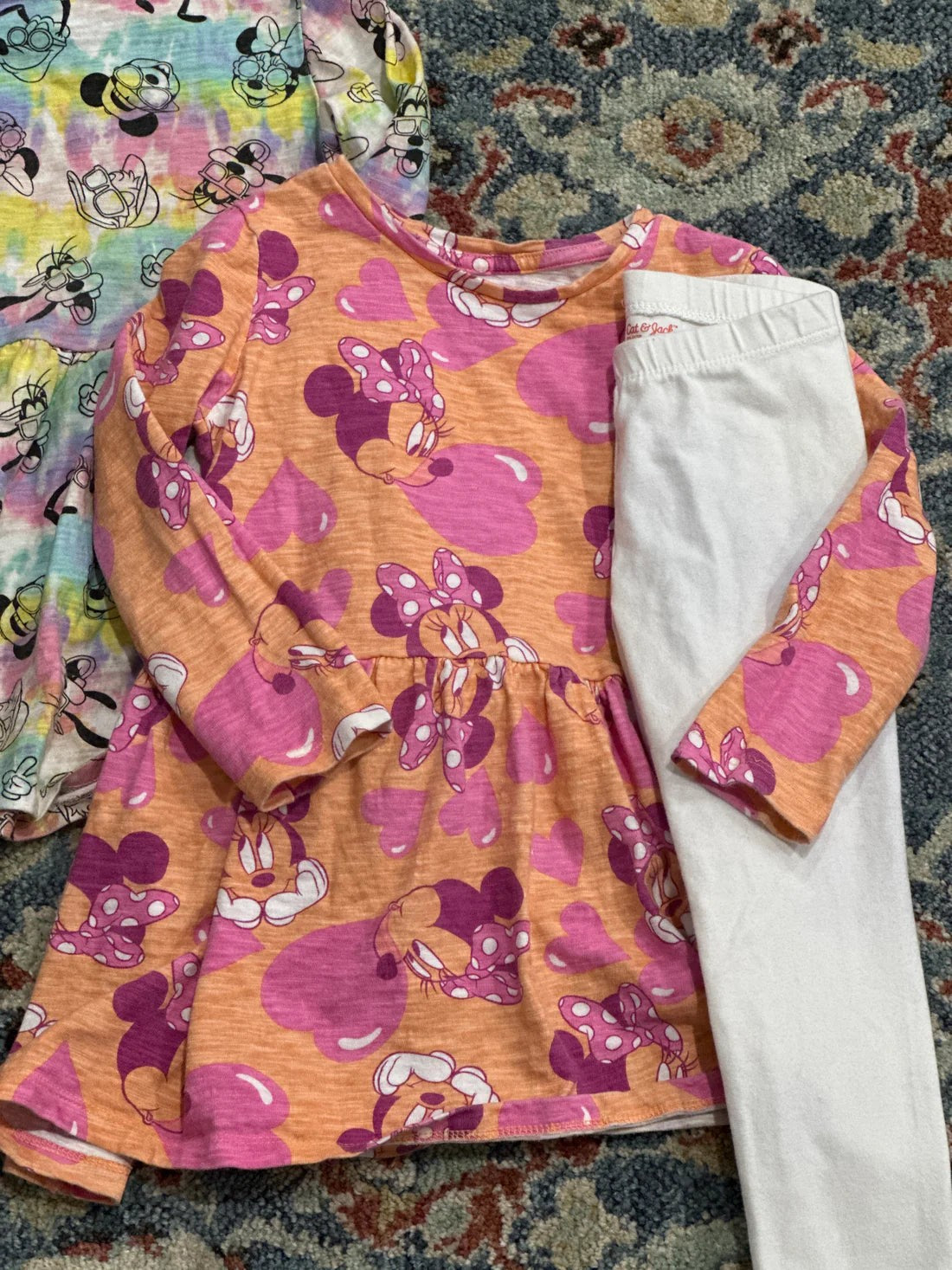 Disney Cat & Jack Tunic Leggings Bundle Girls 4T Multicolor Minnie Mouse 4pc1