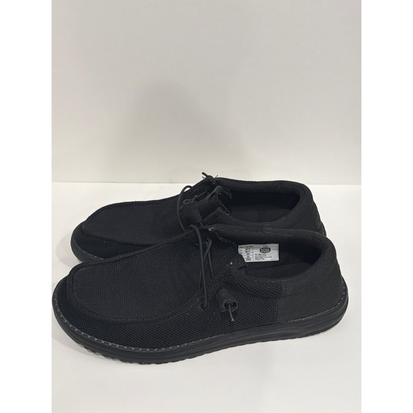 Hey Dude Wally Funk Mono Men 12 Black Slip On Loafers Lightweight Comfort2