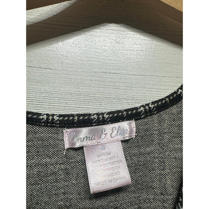 Emma and Elsa Dress Girls 10 Black Plaid Sleeveless Preppy Dark Academia EUC1