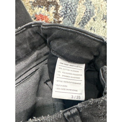 Kancan Skinny Jeans Women 3/25 Black Distressed Button Fly Raw Hem4