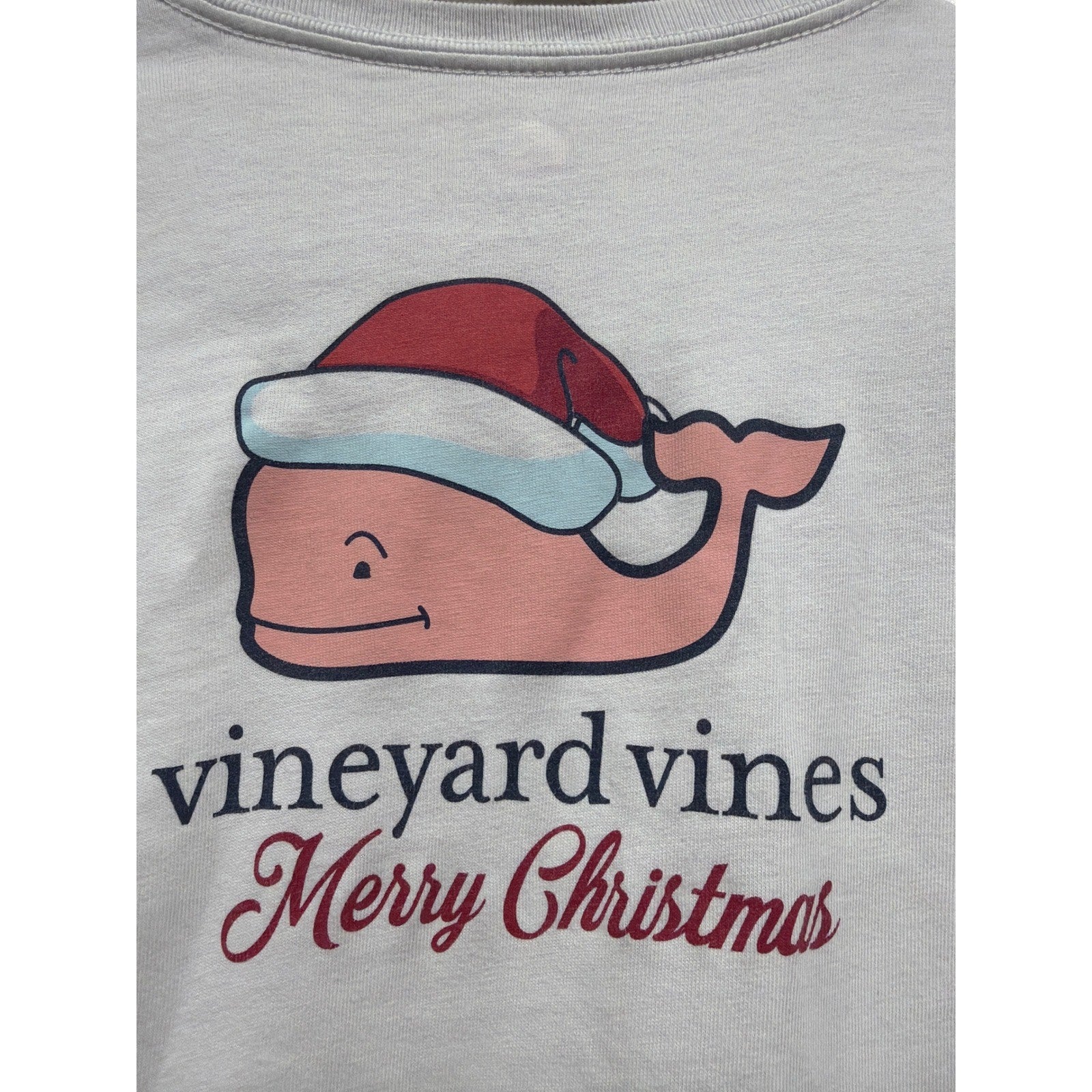 Vineyard Vines Shirt Boys 4T White Santa Whale Long Sleeve Christmas Preppy5