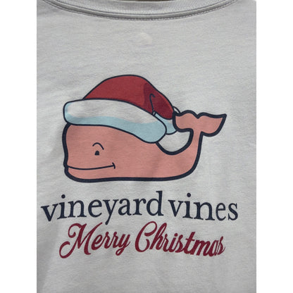 Vineyard Vines Shirt Boys 4T White Santa Whale Long Sleeve Christmas Preppy5