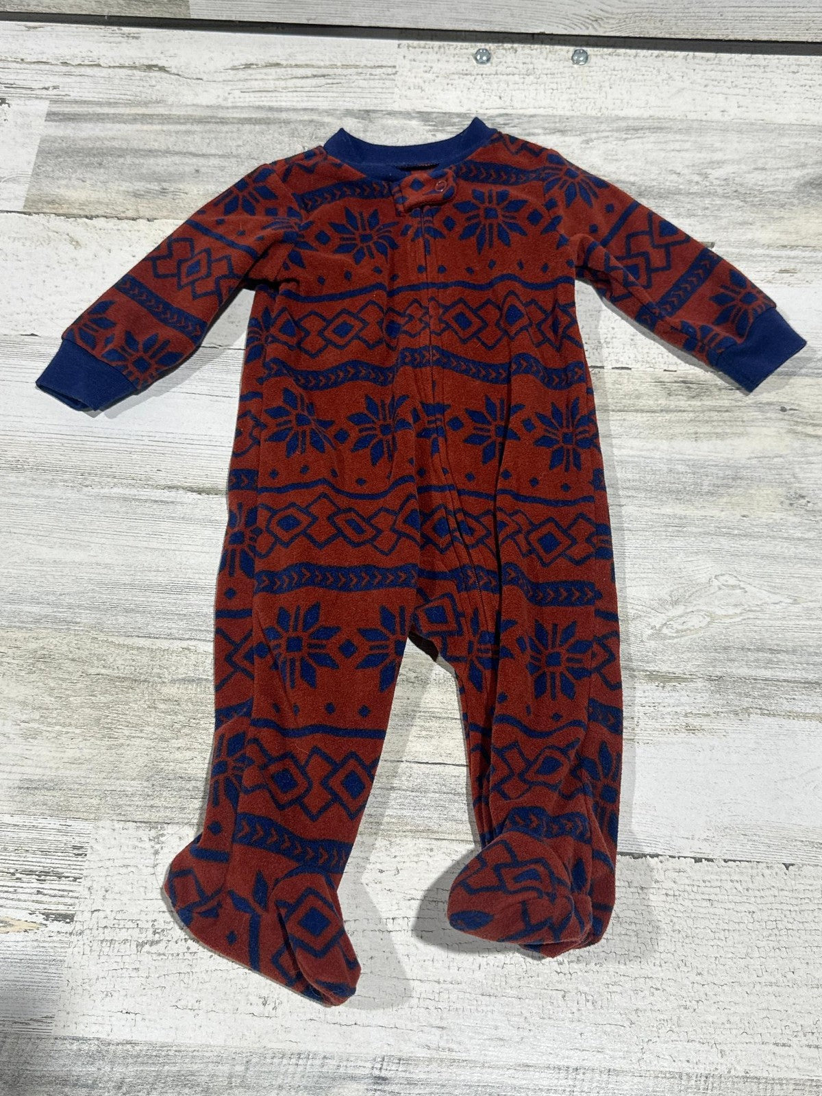 Carter's Footed Pajamas Kids 6m Fleece One Piece EUC0