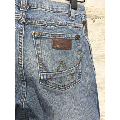 Wrangler Retro Slim Straight Jeans Boys 12 Slim Blue Denim Cowboy Western EUC4