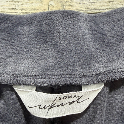 Soma WKND Velour Lounge Set Women Size M Gray Polyester Spandex Casual Cozy6