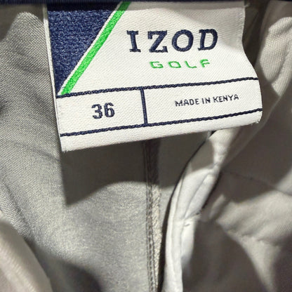 IZOD Golf Cargo Shorts Men 36 Gray Stretch Performance GUC*4
