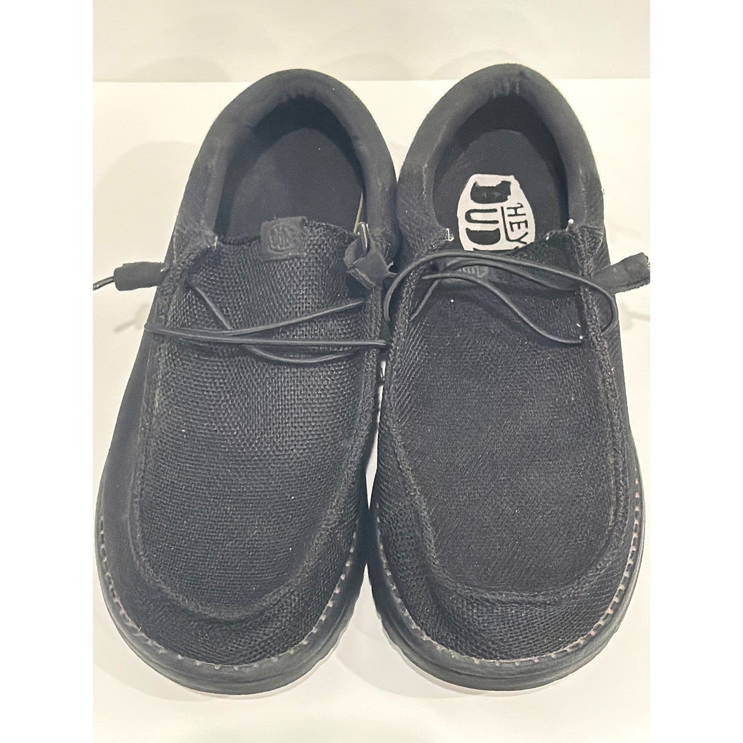 Hey Dude Wally Funk Mono Men 12 Black Slip On Loafers Lightweight Comfort4