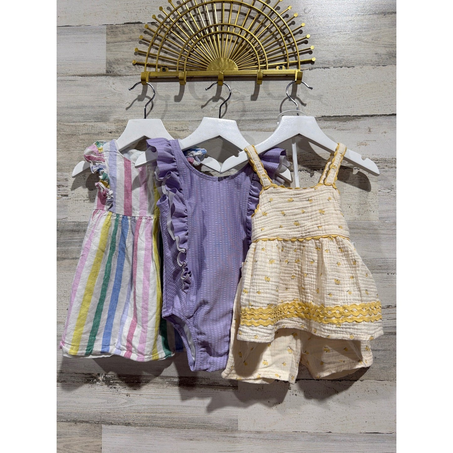 Baby Gap RuffleButts Rabbit Bear Girls 2T Summer Bundle Swim Dress Set EUC0