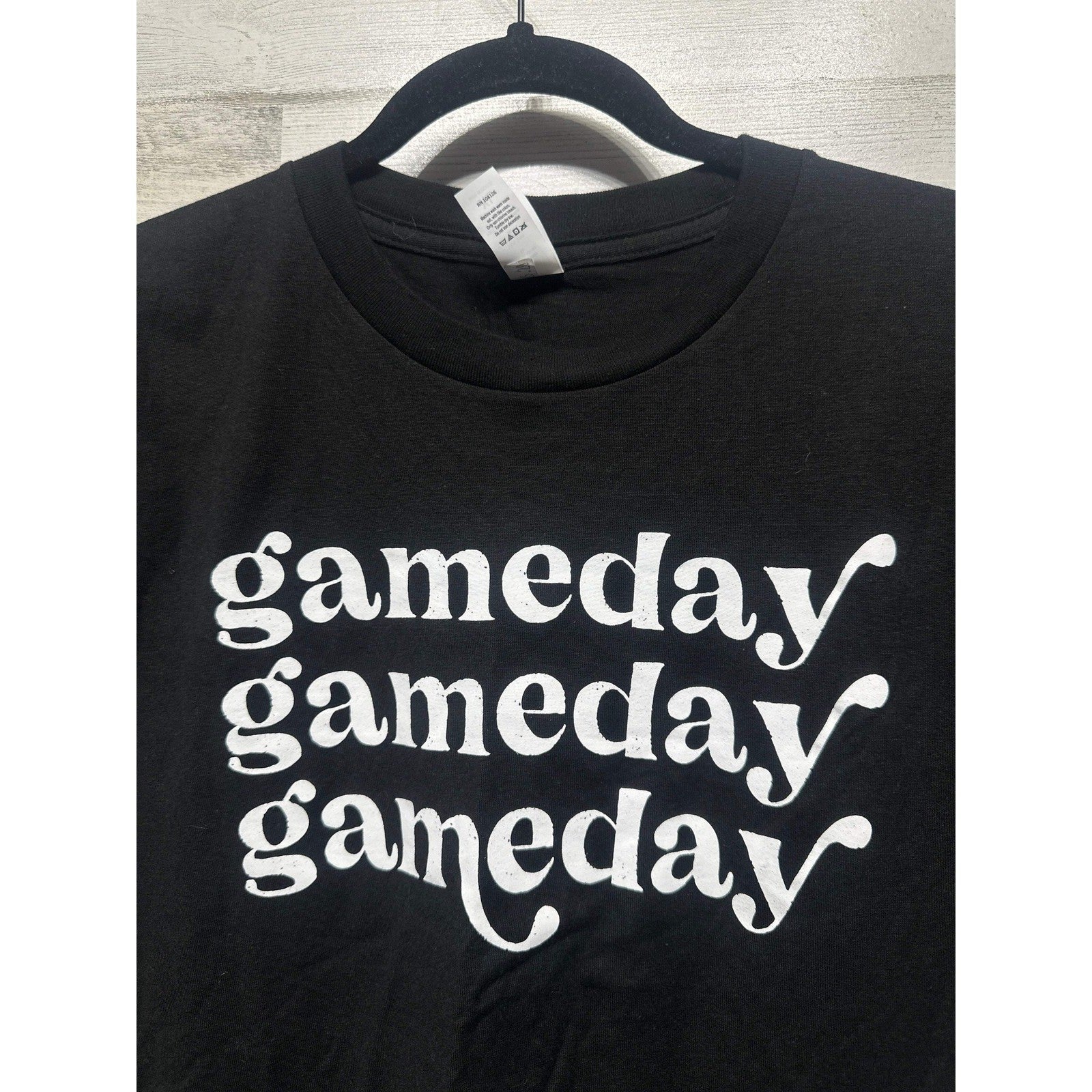 Bella Canvas Gameday Graphic Tee Youth XL Black Short Sleeve EUC1
