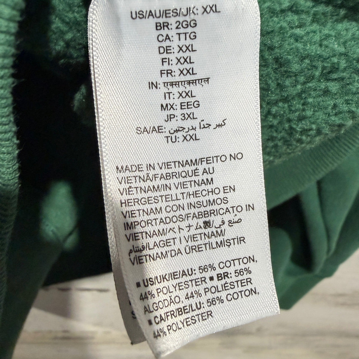 Amazon Essentials Quarter Zip Sweatshirt Mens XXL Green Cotton Flawed*3