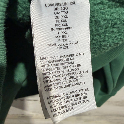 Amazon Essentials Quarter Zip Sweatshirt Mens XXL Green Cotton Flawed*3