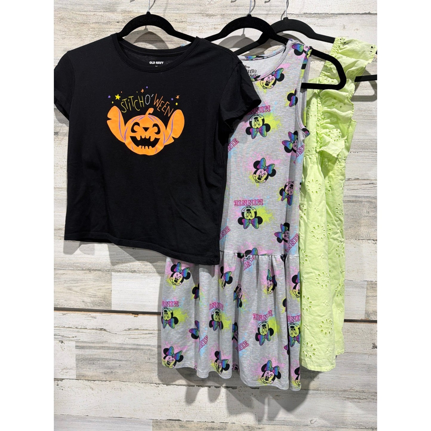 Old Navy Disney Carters Bundle Girls 10/12 Halloween Stitch Minnie Eyelet EUC0