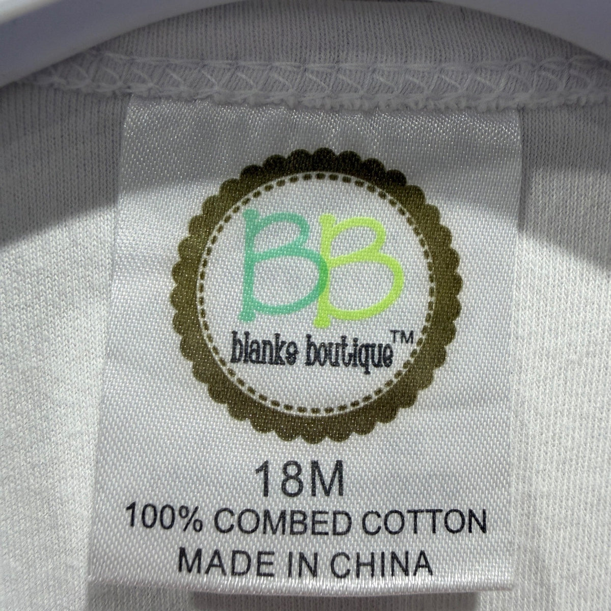 Blanke Boutique Caroline Graphic T-Shirt Girls 18M White Cotton Ruffle Spring2