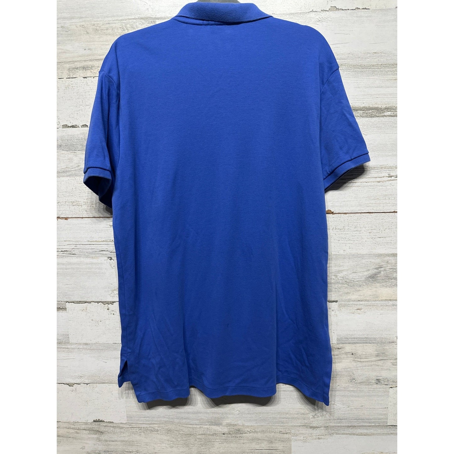 Polo Ralph Lauren Polo Shirt Men Large Blue Custom Fit Short Sleeve EUC3