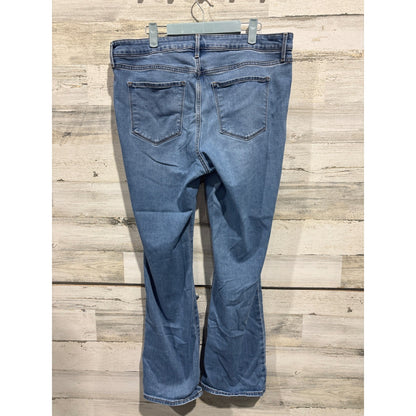 Old Navy Kicker Bootcut Jeans Women 16 Short Blue Mid-Rise Stretch Denim2