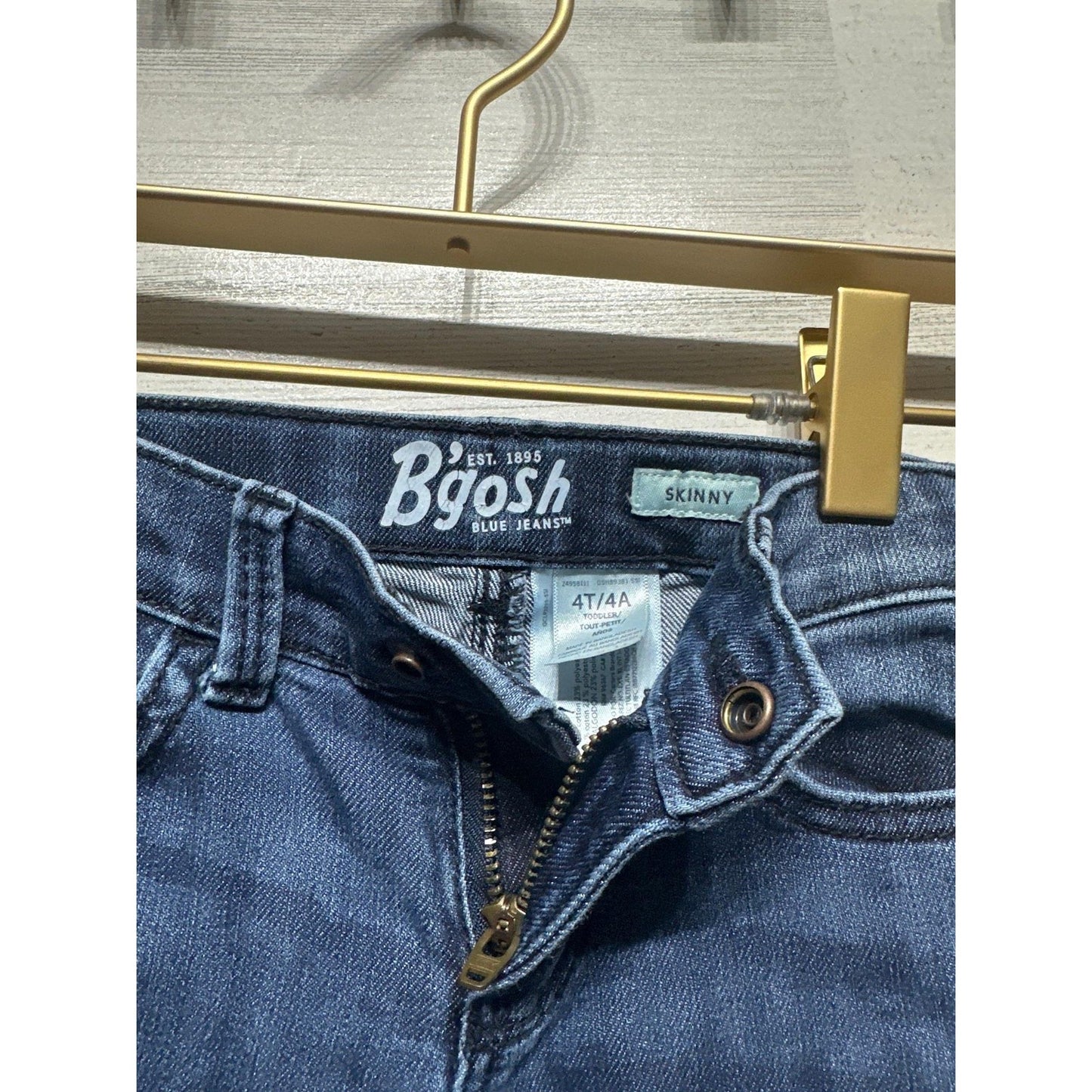 OshKosh B'gosh Skinny Jeans Girls 4T Dark Wash Blue Stretch Denim EUC1