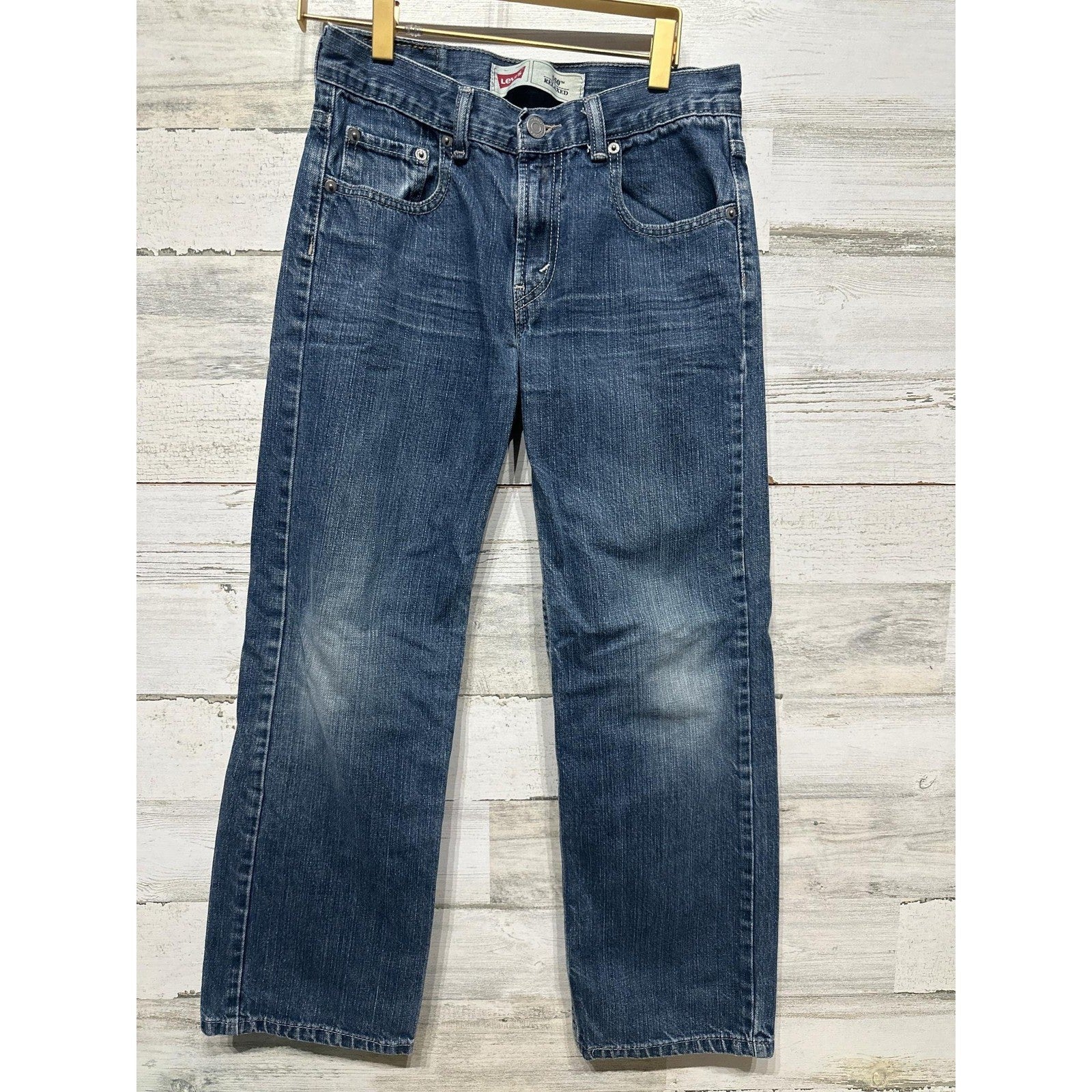 Levi's 550 Relaxed Fit Jeans Boys 12 Regular Blue Medium Wash Denim GUC0