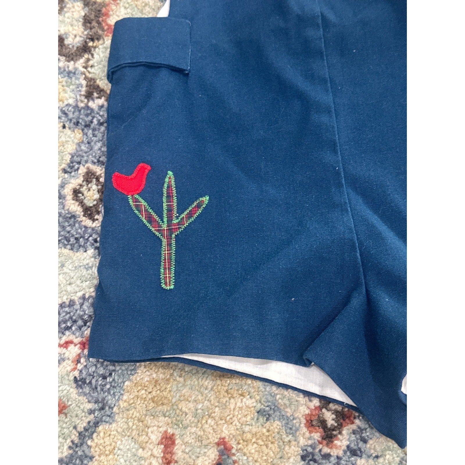 Vintage Chocolate Soup Romper Baby Boys Large 6-12M Blue Nature VTG Applique3