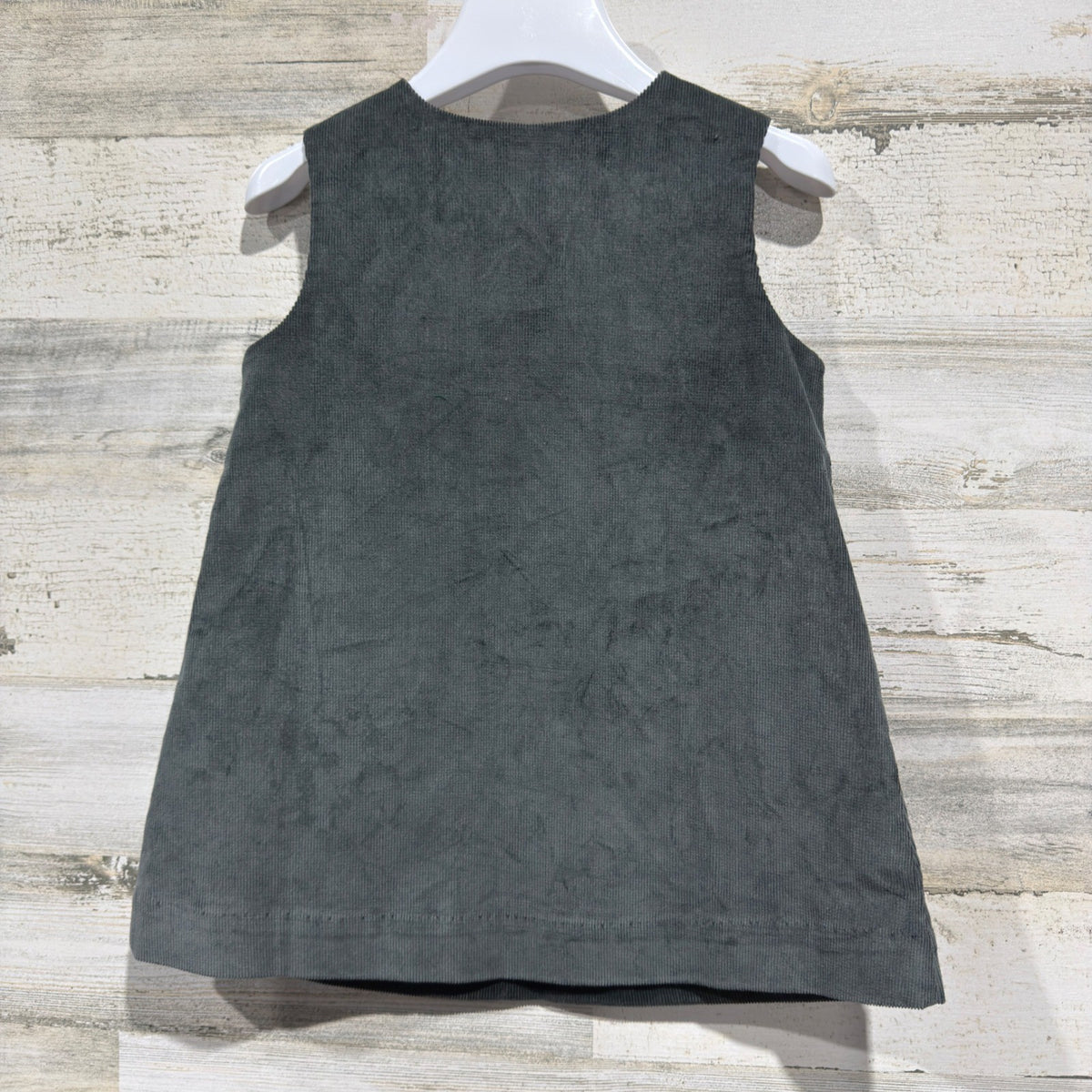 Beaufort Bonnet Co Jumper Dress Girls 3T Gray Cotton Corduroy Classic EUC3