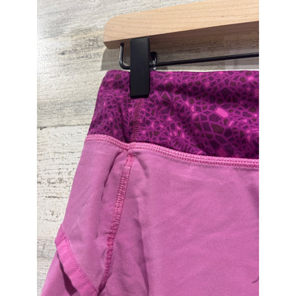 Lululemon Speed Up Shorts Womens 4 Pink Purple Geometric Athletic Run1