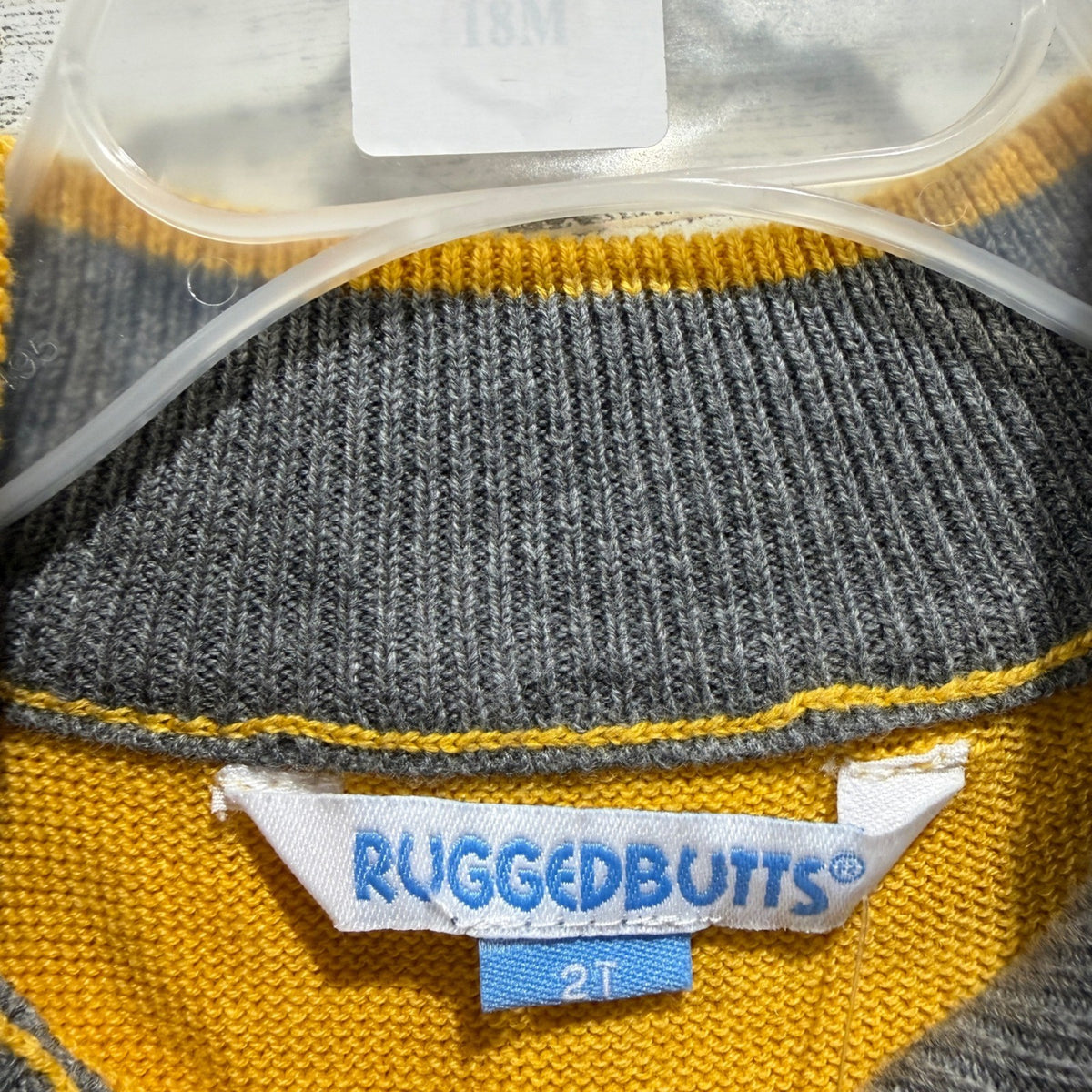 RuggedButts Golden Yellow Quarter-Zip Sweater Boys 2T Yellow Cotton Blend NWT2