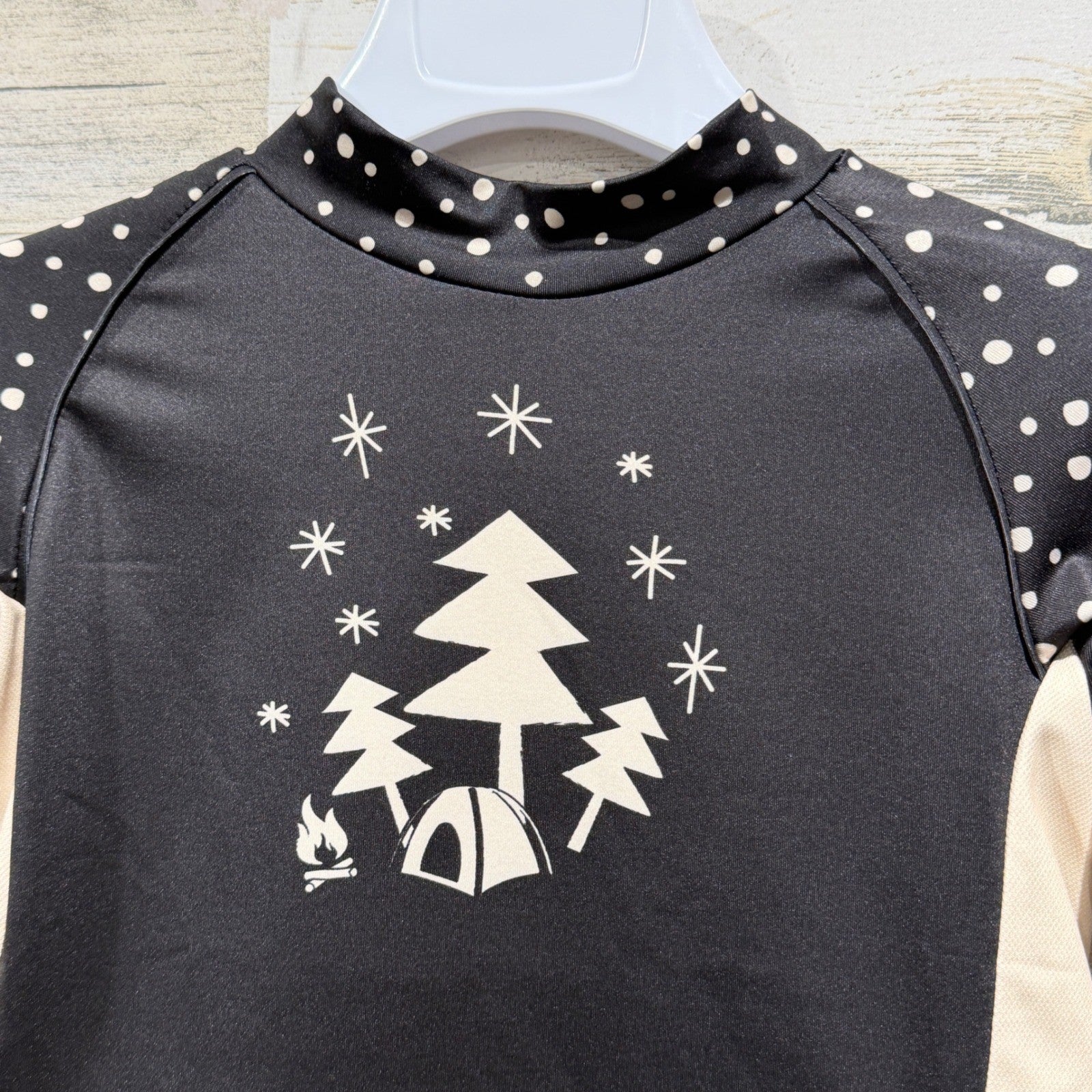 Stonz Sun Shirt Kids 3T Black Night Camper Polka Dot Outdoors NWT1