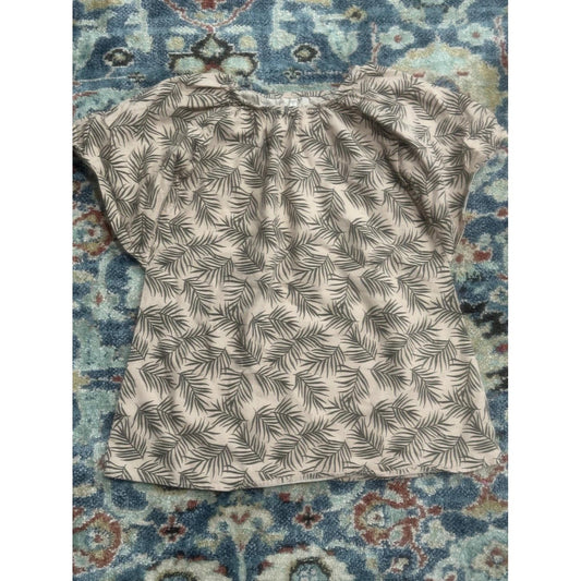 Rylee + Cru Palm Leaf Tunic Girls 4-5Y Tan Tropical Boho Tan Resort EUC0