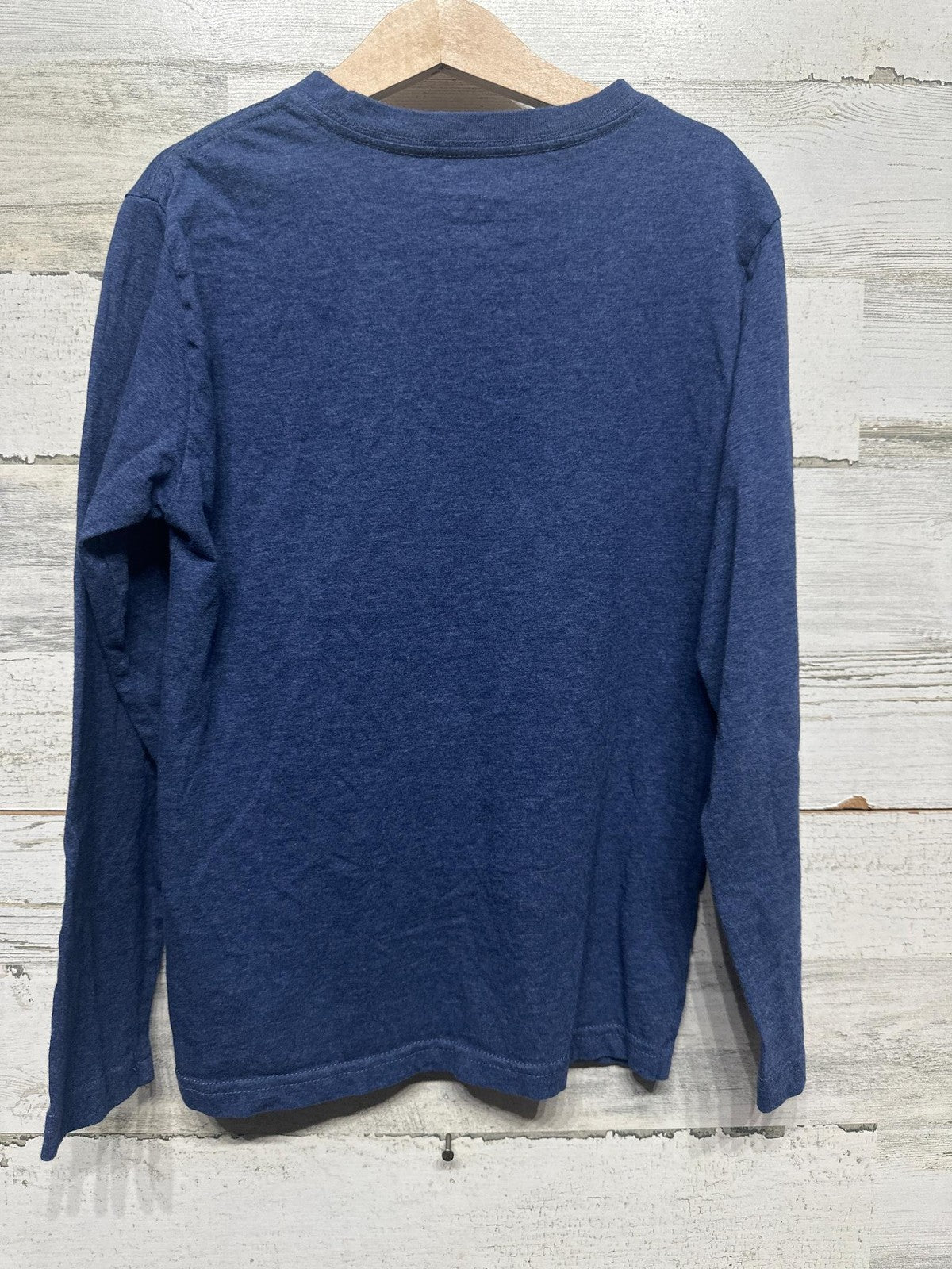 Polo Ralph Lauren Long Sleeve T-Shirt Kids Size 8 Blue Heathered Pony EUC2