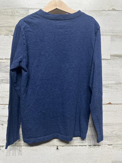 Polo Ralph Lauren Long Sleeve T-Shirt Kids Size 8 Blue Heathered Pony EUC2