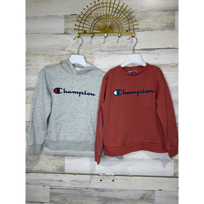 Champion Hoodie Sweatshirt Bundle Boys 7 Logo Fall Winter Sporty Athletic0
