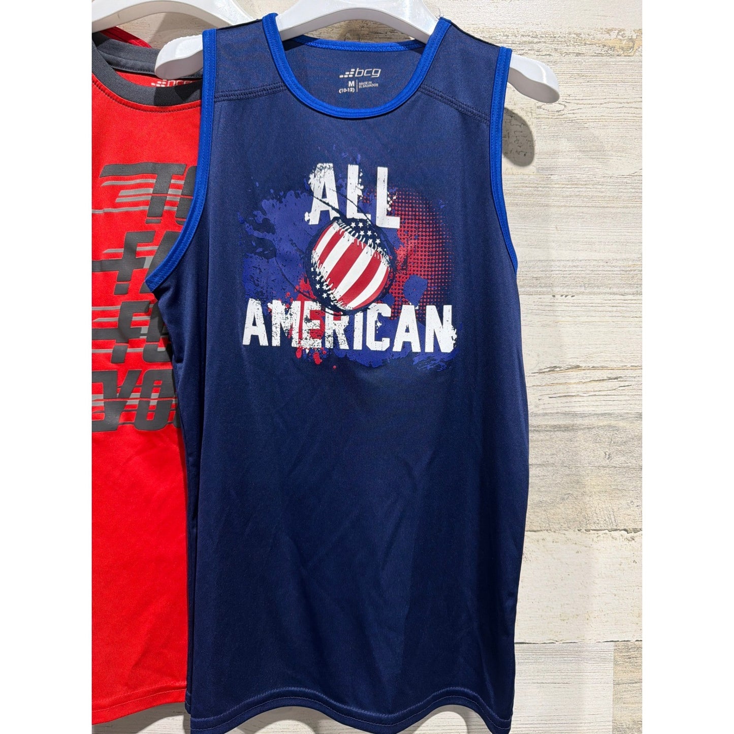 BCG Activewear Shirt Bundle Boys Medium 10-12 Red Blue Sporty Athletic1
