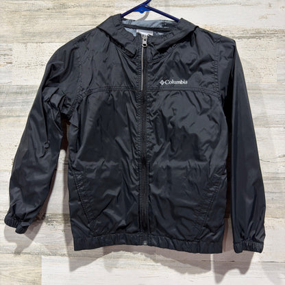Columbia Glennaker Lake Windbreaker Jacket Boys Size S 8 Black Nylon EUC0
