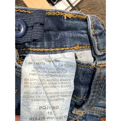 Wrangler Jeans Boys 18M Blue Denim Straight Leg Western GUC3