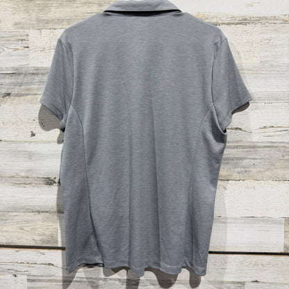 BCG Polo Shirt Women XL Gray Performance Short Sleeve Golfcore EUC3