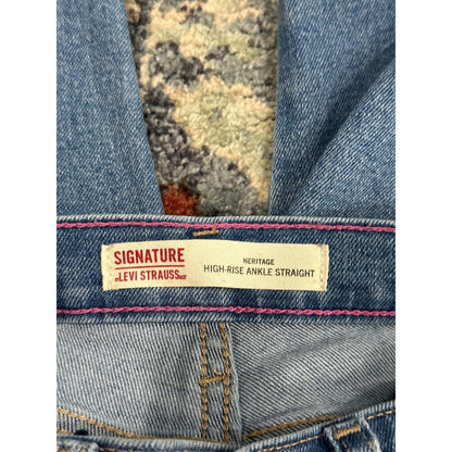 Signature Levi Strauss Custom Painted Jeans Kids 8 Blue PNG Indians Spirit2